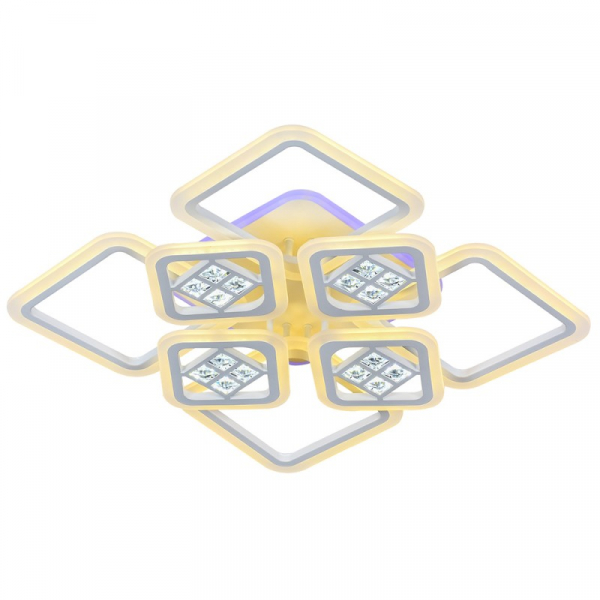 Люстра светодиодная Profit Light 18024/4+4D WHT 224W+10W RGB 3000-6500K пульт