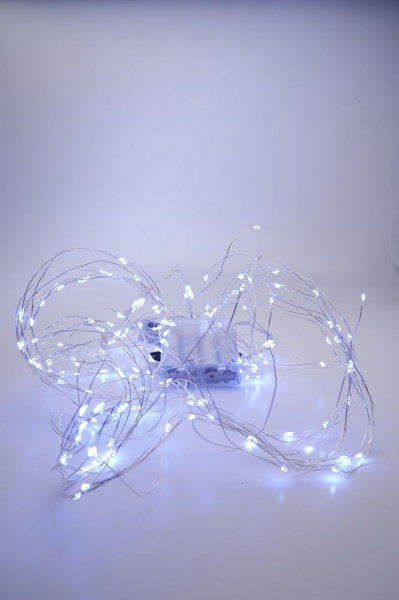 Гирлянда на елку, 200 LED теплый белый, 10 веток* 20 лампочек, 2м + 1м шнур, IP20 CL53