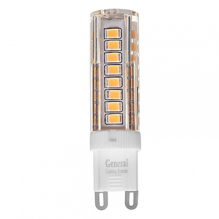 Лампа General GLDEN-G9-7Вт-P-220В-4500К пластик