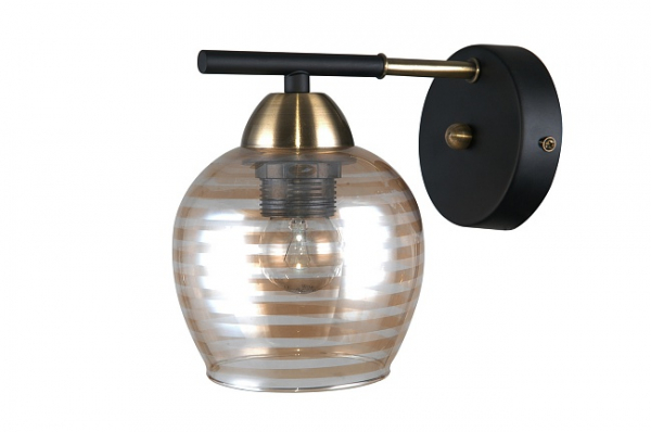 Настенный светильник Escada 1123/1A E27*40W Antique brass/Black