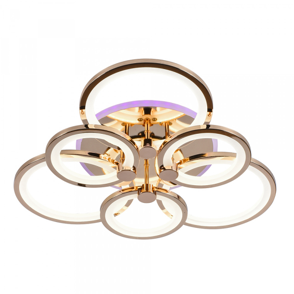 Люстра светодиодная Profit Light 1277/6 FGD A 144W+8W RGB 3000-6000K пульт